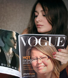 Vougeomslag från Photofunia