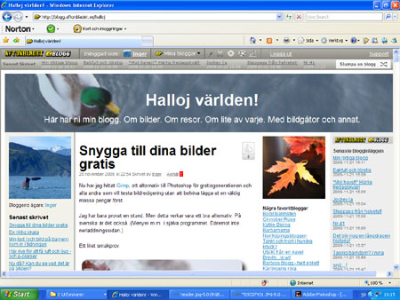 Så här skulle min blogg sett ut med denna header Så här skulle min blogg sett ut med denna header