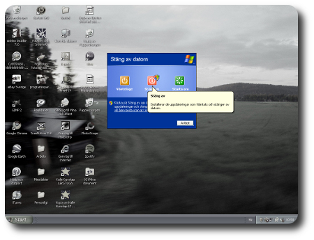 så här ser mitt skrivbord ut när jag stänger av så här ser mitt skrivbord ut när jag stänger av