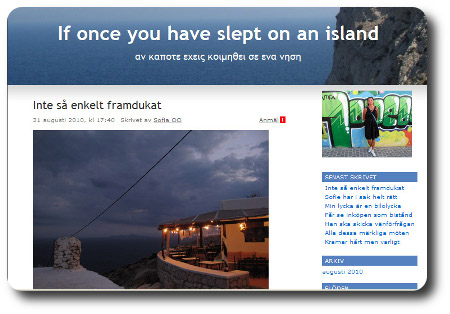 Särmdump från bloggen ifråga