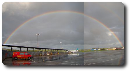 Regnbåge över Bromma