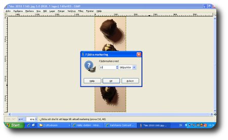 Lägg fjäder på markeringen