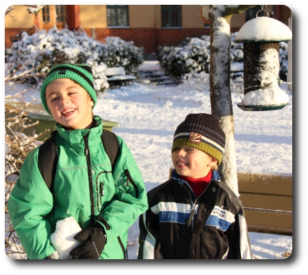 Decemberbild på mina pojkar